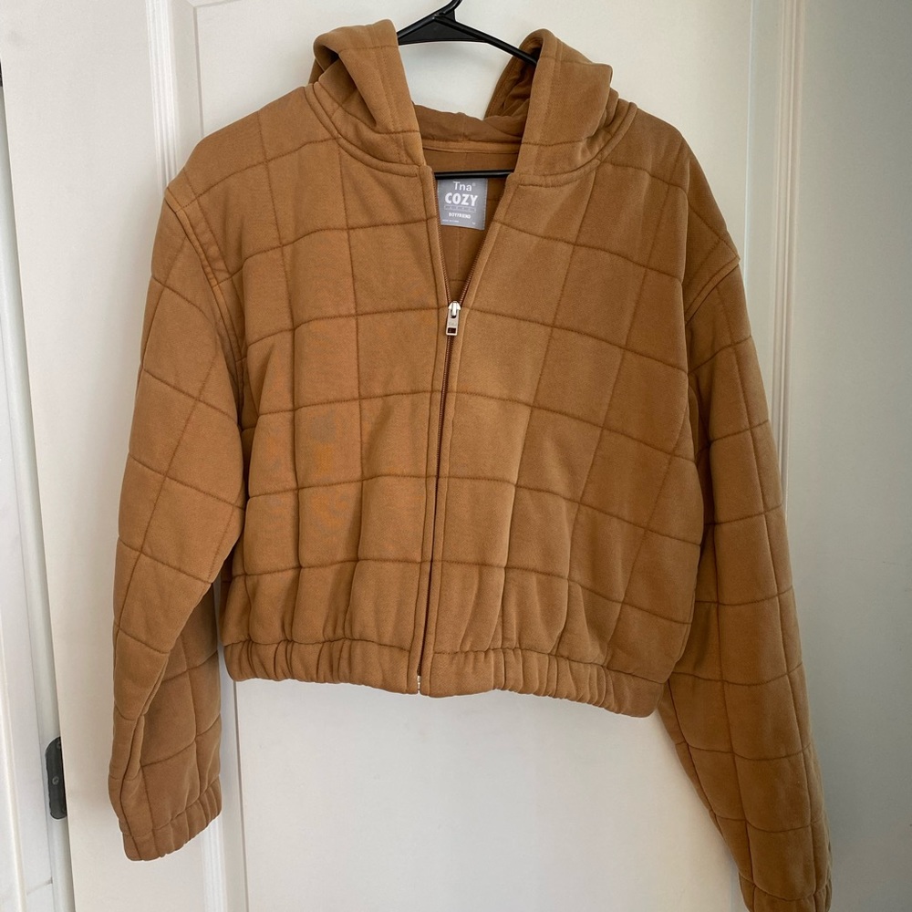 Aritiza TNA Cozy Boyfriend Fleece Cropped Hoodie